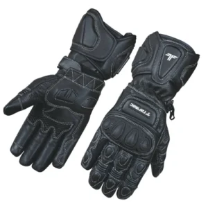 Tarmac Rapid Full Gauntlet Riding Gloves - Black