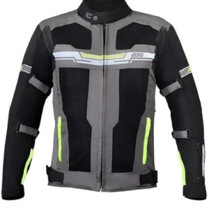 BBG Marshal Motorcycle Riding Jacket with Rain and Thermal Liner - Neon
