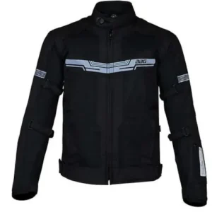 BBG Marshal Motorcycle Riding Jacket with Rain and Thermal Liner - Black