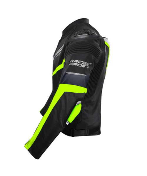 DSG Race Pro V2 Riding Jacket - Black Yellow Fluo - Image 4